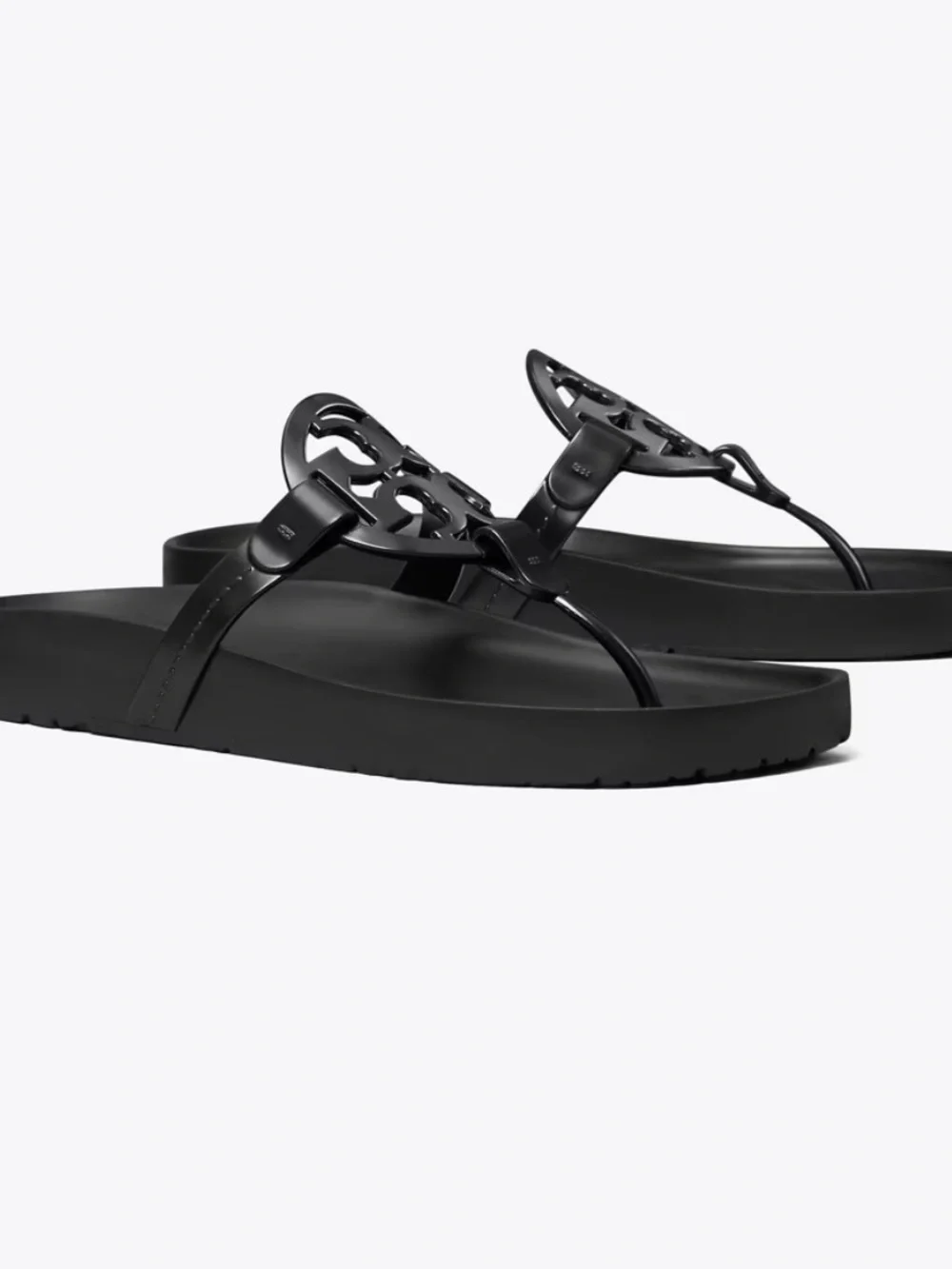 Tory Burch Miller Cloud Lite TPU Lightweight Sandals Size 7 Black